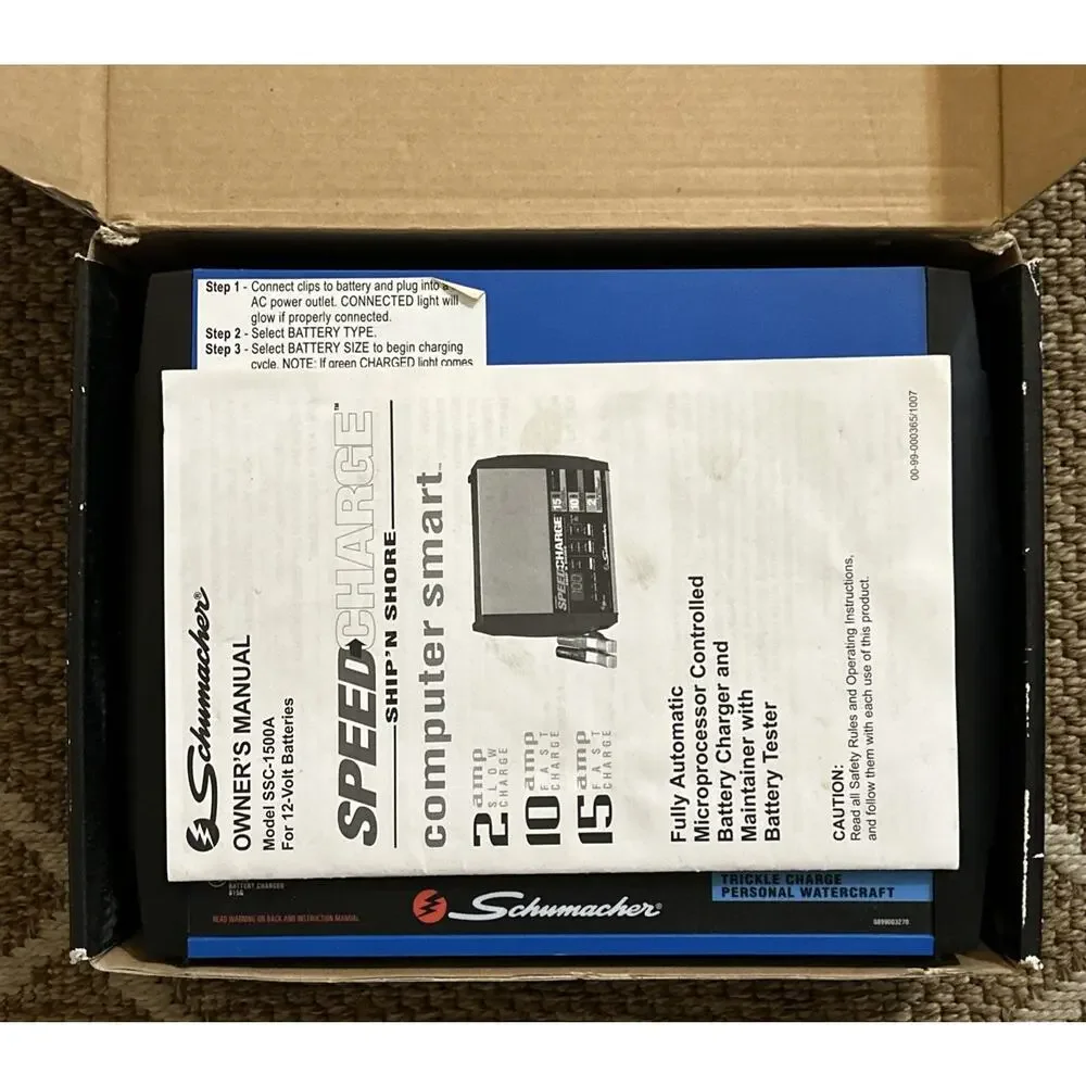 Schumacher SSC-1500A 6V/12V Ship ‘N Shore Auto & Marine Battery Charger Open Box